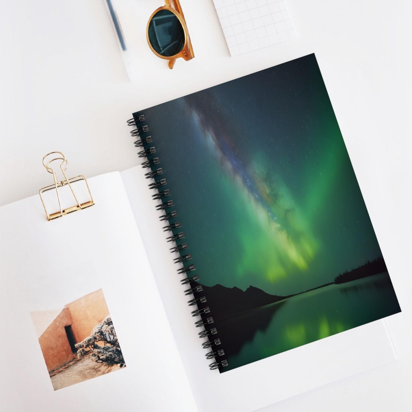 Unique Aurora Borealis Spiral Notebook Ruled Line - Personnalisé Northern Light View - Accessoires stationnaires - Perfect Aurora Lovers Gift 34