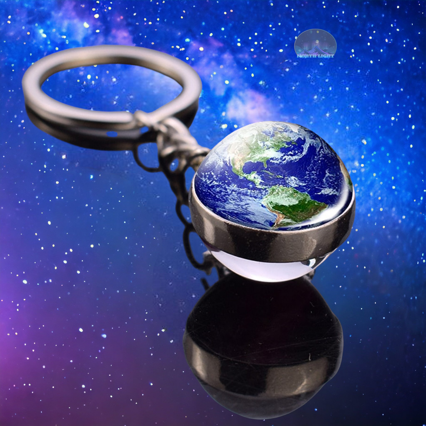 Solar System Galaxy Nebula Star Keyring - Universe Cosmos Jewelry - Double Side Glass Ball Key Chain - Perfect Astronomy Lovers Gift 4