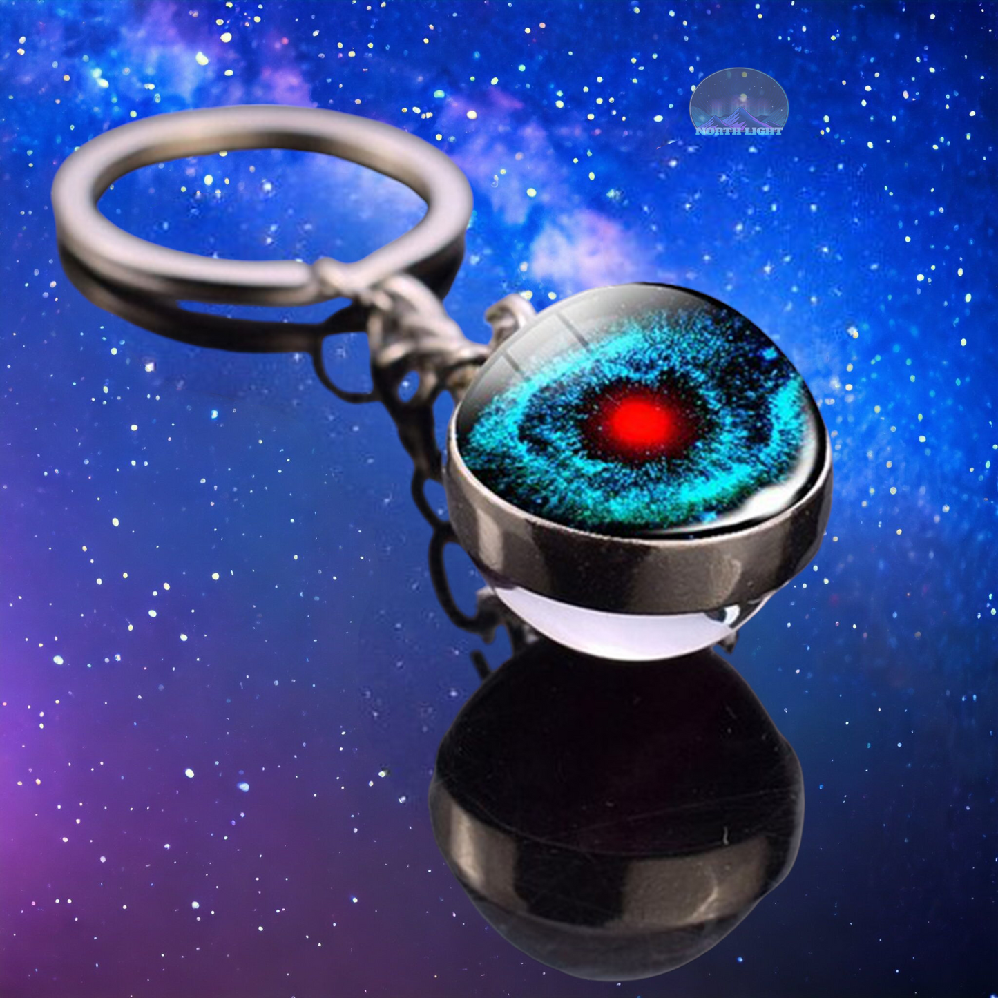 Porte-clés étoile nébuleuse du système solaire - Bijoux Cosmos Univers - Porte-clés boule de verre double face - Cadeau parfait pour les amoureux de l'astronomie 2 