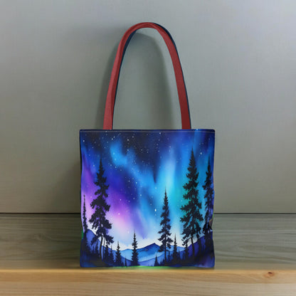 Aurora Borealis Tote Bag (AOP) - Northern Lights Bag