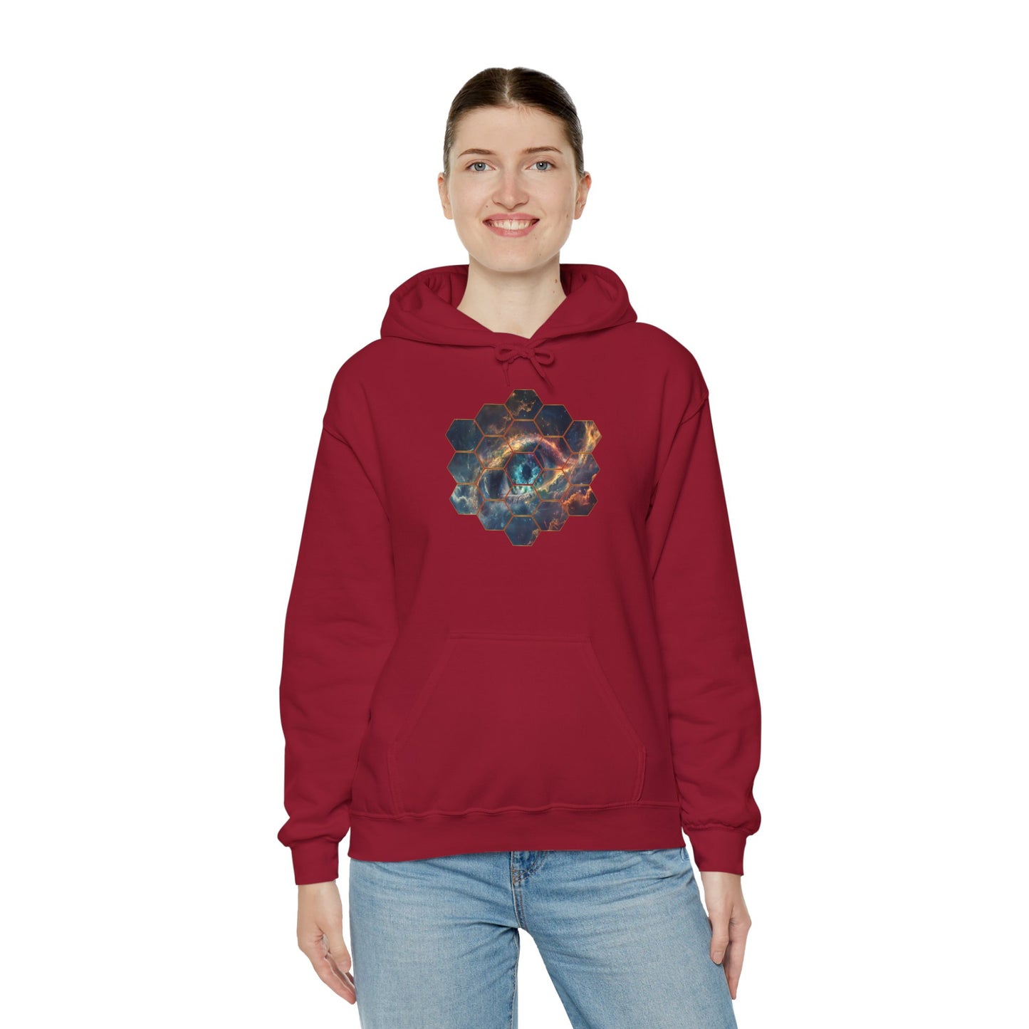 JWST Unisex Heavy Blend™ Hooded Sweatshirt - Space Horsehead Nebula Galaxy Universe - Autumn Fall T-shirt - Astronomy Gift