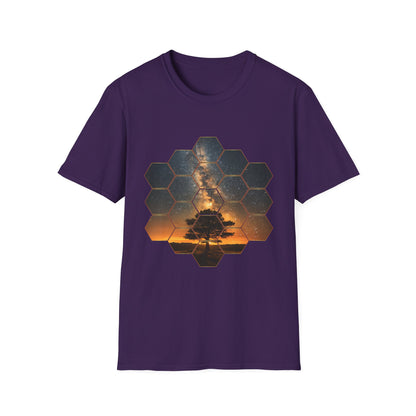 JWST Unisex Softstyle T-Shirt - Tree Milky Way Space Nebula Galaxy Universe - Autumn Fall T-shirt - Astronomy Gift