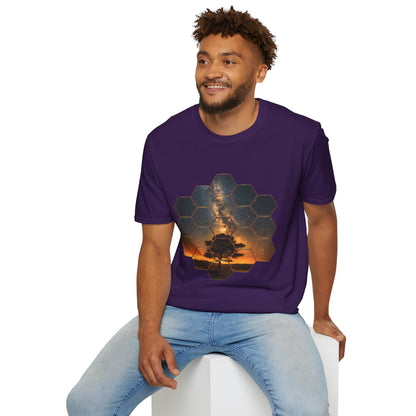 JWST Unisex Softstyle T-Shirt - Tree Milky Way Space Nebula Galaxy Universe - Autumn Fall T-shirt - Astronomy Gift