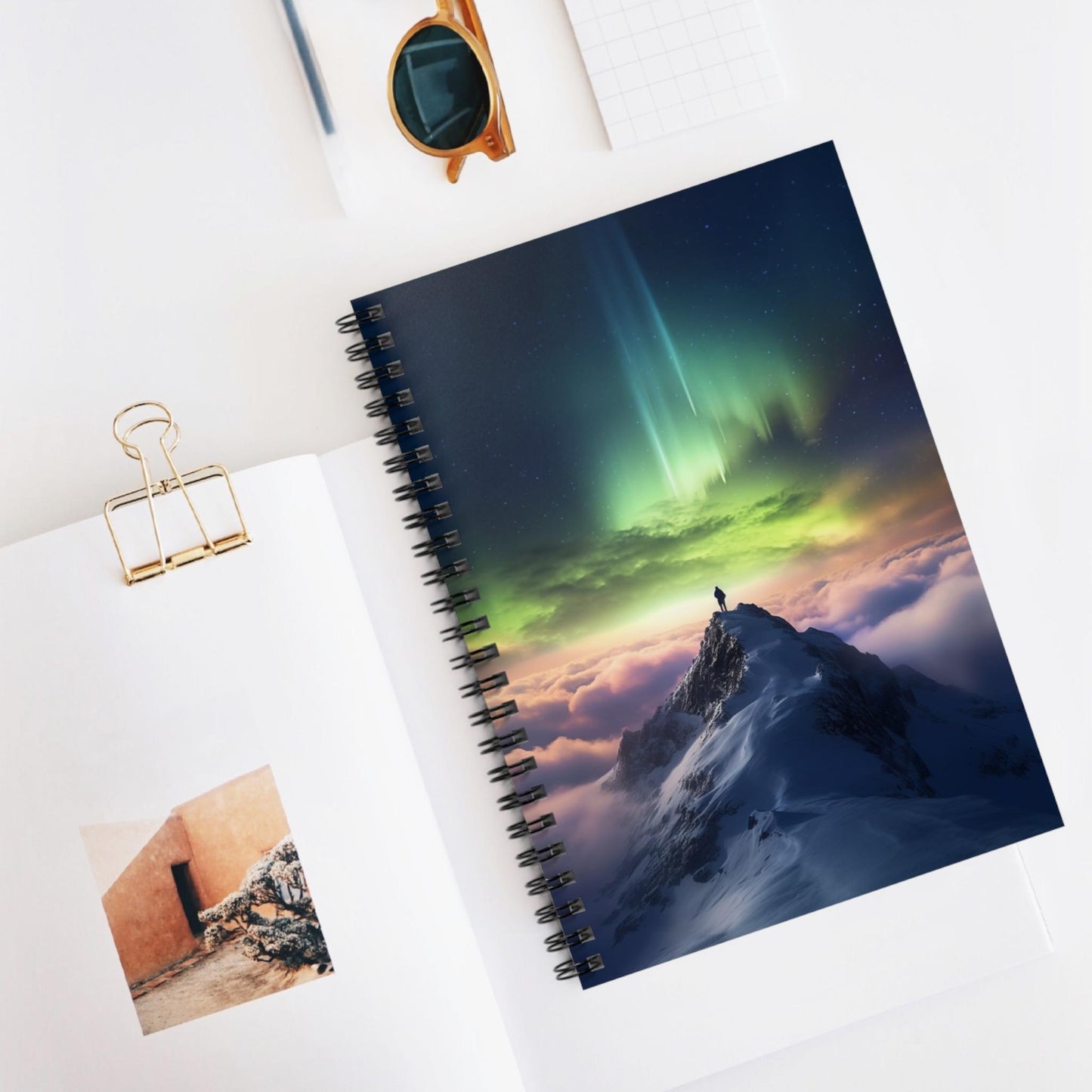 Unique Aurora Borealis Spiral Notebook Ruled Line - Personalized Northern Light View - Stationary Accessories - Perfect Aurora Lovers Gift 45