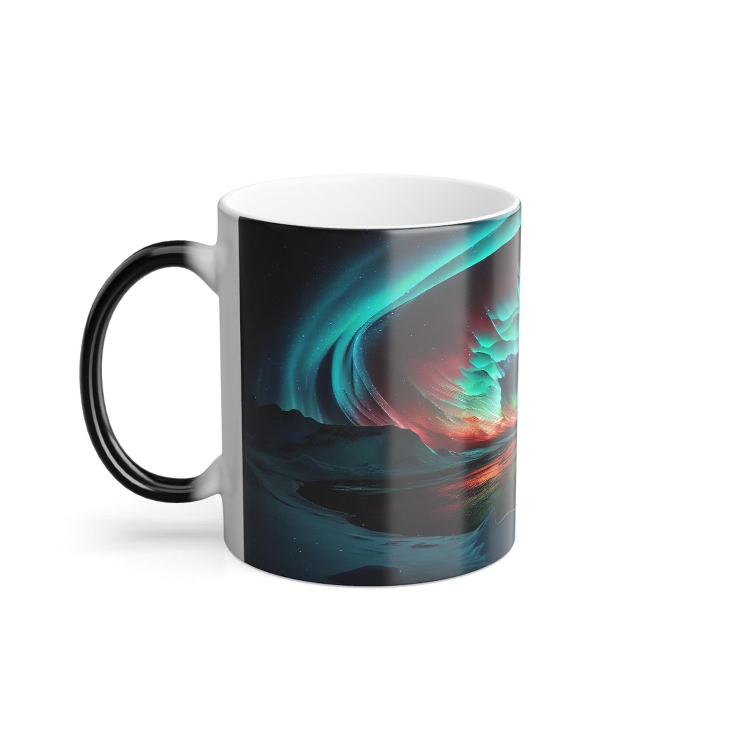 Enchanting Aurora Borealis Heat Sensitive Mug - Northern Lights Magic Color Morphing Mug 11oz - Heat Reactive Night Sky Coffee Cup - Perfect Gift for Nature Lovers 24