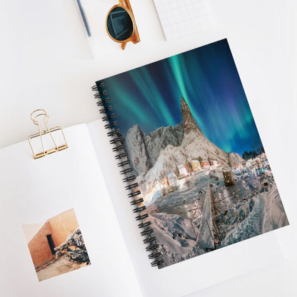 Unique Aurora Borealis Spiral Notebook Ruled Line - Personalized Northern Light View - Stationary Accessories - Perfect Aurora Lovers Gift 21