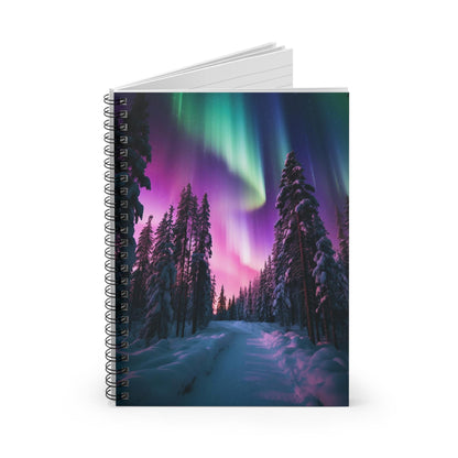 Unique Aurora Borealis Spiral Notebook Ruled Line - Personalized Northern Light View - Stationary Accessories - Perfect Aurora Lovers Gift 28