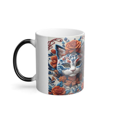 Enchanting Cat Kitten Heat Sensitive Mug - Lovely Pet Magic Morphing Mug 11oz - Coffee Tea Cup - Perfect Gift for Pet Lovers 9