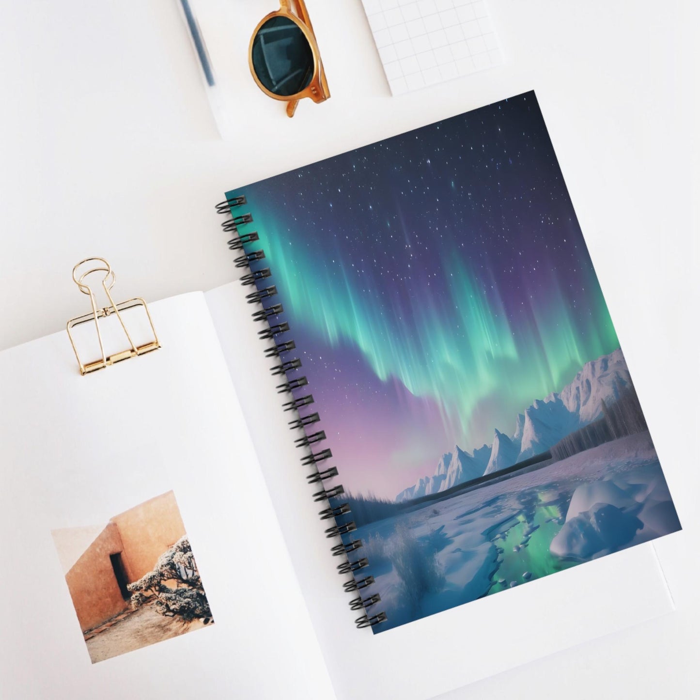 Unique Aurora Borealis Spiral Notebook Ruled Line - Personalized Northern Light View - Stationary Accessories - Perfect Aurora Lovers Gift 32