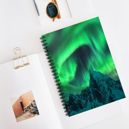Unique Aurora Borealis Spiral Notebook Ruled Line - Personalized Northern Light View - Stationary Accessories - Perfect Aurora Lovers Gift 24