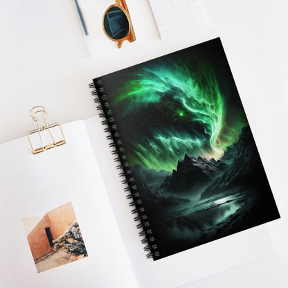 Unique Aurora Borealis Spiral Notebook Ruled Line - Personalized Northern Light View - Stationary Accessories - Perfect Aurora Lovers Gift 41