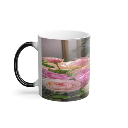 Enchanting Flower Magic Morphing Mug 11oz - Lovely Heat Sensitive Coffee Tea Cup with Flower, Rose, Tree, Heart Designs - Special Gifts for Flower Lovers 5
