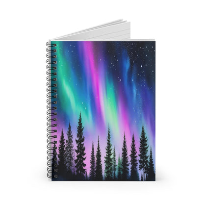 Unique Aurora Borealis Spiral Notebook Ruled Line - Personalized Northern Light View - Stationary Accessories - Perfect Aurora Lovers Gift 44