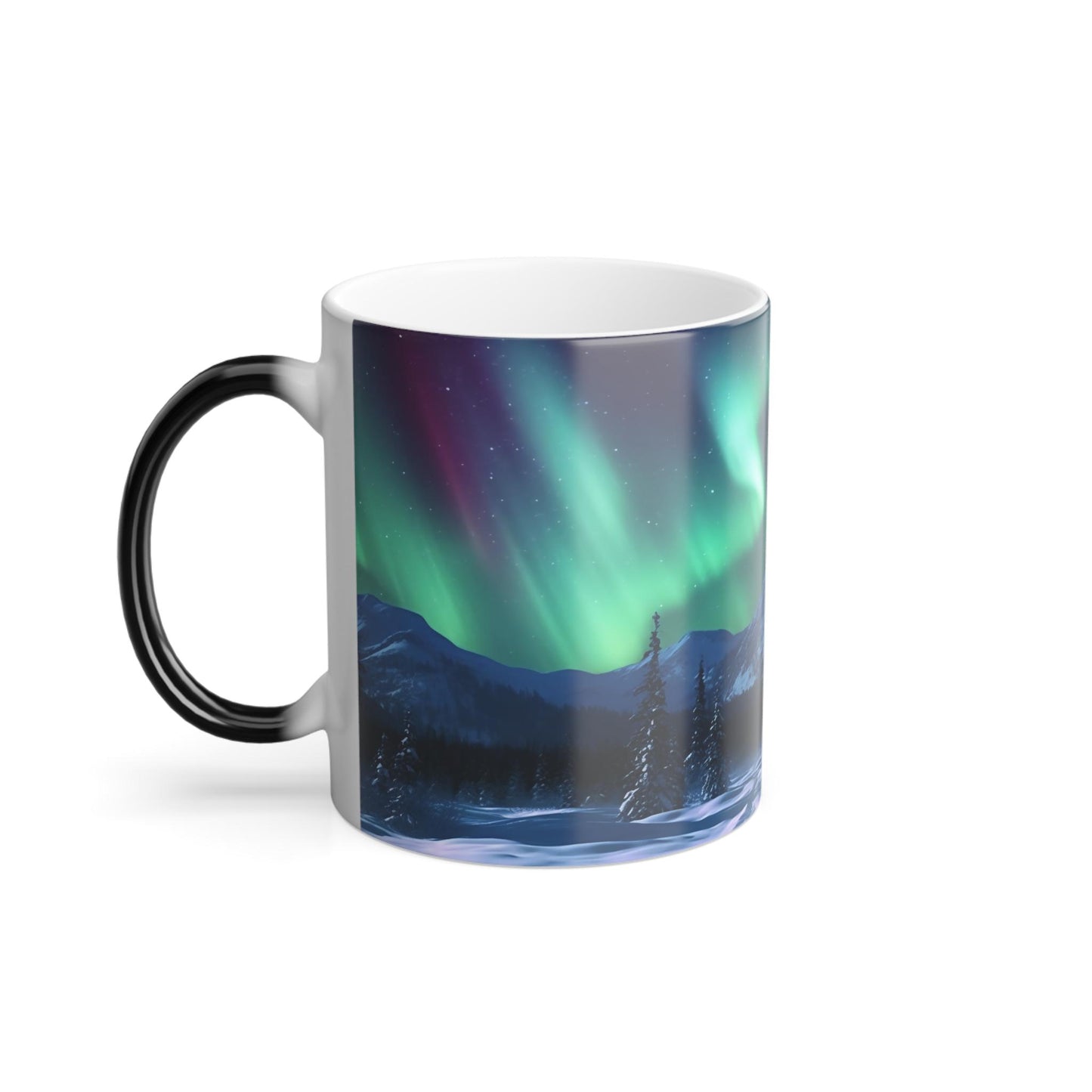 Enchanting Aurora Borealis Heat Sensitive Mug - Northern Lights Magic Color Morphing Mug 11oz - Heat Reactive Night Sky Coffee Cup - Perfect Gift for Nature Lovers 26