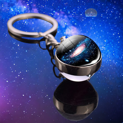 Solar System Galaxy Nebula Star Keyring - Universe Cosmos Jewelry - Double Side Glass Ball Key Chain - Perfect Astronomy Lovers Gift 2