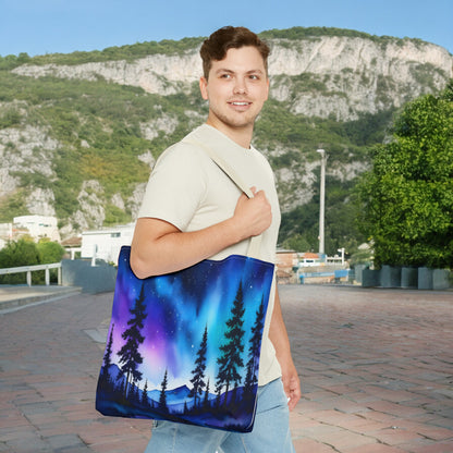 Aurora Borealis Tote Bag (AOP) - Northern Lights Bag