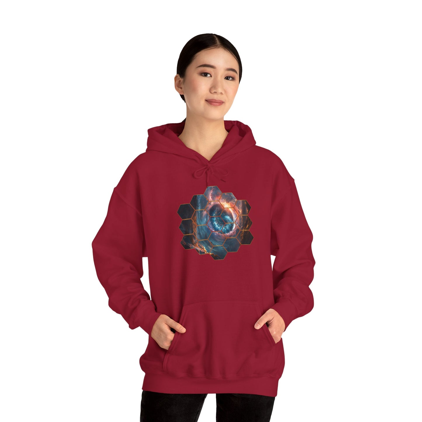 JWST Unisex Heavy Blend™ Hooded Sweatshirt - Space Horsehead Nebula Galaxy Universe - Autumn Fall T-shirt - Astronomy Gift