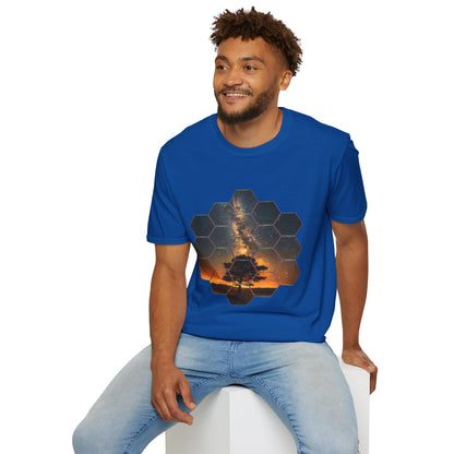 JWST Unisex Softstyle T-Shirt - Tree Milky Way Space Nebula Galaxy Universe - Autumn Fall T-shirt - Astronomy Gift