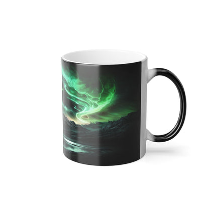 Enchanting Aurora Borealis Heat Sensitive Mug - Northern Lights Magic Color Morphing Mug 11oz - Heat Reactive Night Sky Coffee Cup - Perfect Gift for Nature Lovers 23