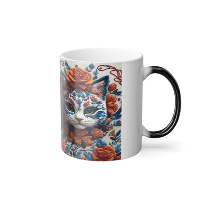 Enchanting Cat Kitten Heat Sensitive Mug - Lovely Pet Magic Morphing Mug 11oz - Coffee Tea Cup - Perfect Gift for Pet Lovers 9