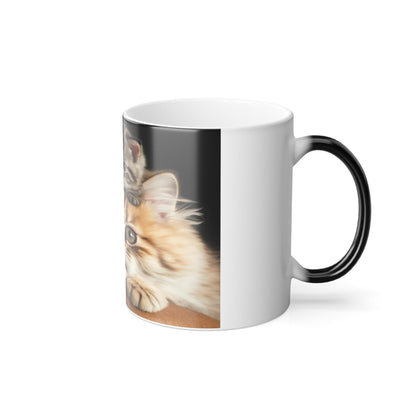 Enchanting Cat Kitten Heat Sensitive Mug - Lovely Pet Magic Morphing Mug 11oz - Coffee Tea Cup - Perfect Gift for Pet Lovers 3