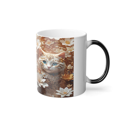 Enchanting Cat Kitten Heat Sensitive Mug - Lovely Pet Magic Morphing Mug 11oz - Coffee Tea Cup - Perfect Gift for Pet Lovers 8