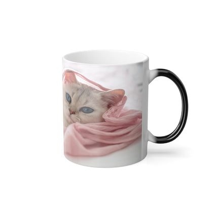 Enchanting Cat Kitten Heat Sensitive Mug - Lovely Pet Magic Morphing Mug 11oz - Coffee Tea Cup - Perfect Gift for Pet Lovers 4