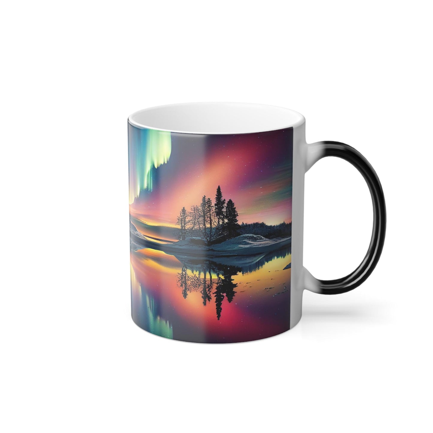 Enchanting Aurora Borealis Heat Sensitive Mug - Northern Lights Magic Color Morphing Mug 11oz - Heat Reactive Night Sky Coffee Cup - Perfect Gift for Nature Lovers 22