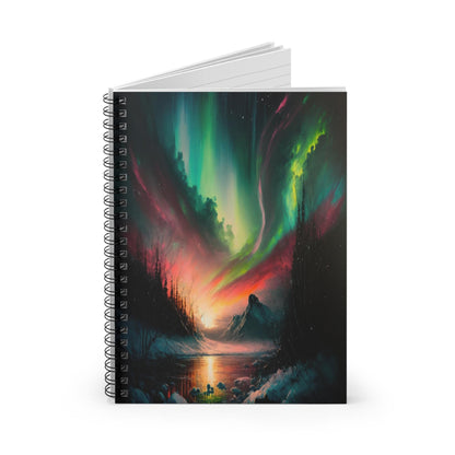 Unique Aurora Borealis Spiral Notebook Ruled Line - Personalized Northern Light View - Stationary Accessories - Perfect Aurora Lovers Gift 40