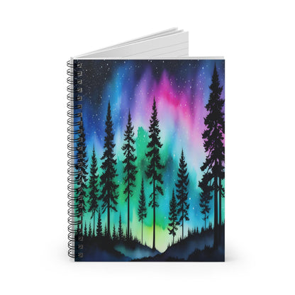 Unique Aurora Borealis Spiral Notebook Ruled Line - Personalized Northern Light View - Stationary Accessories - Perfect Aurora Lovers Gift 44