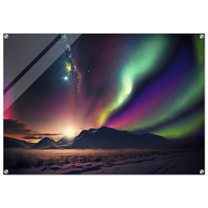 Unique Aurora Borealis Acrylic Prints - Multi Size Personalized Northern Light View - Modern Wall Art - Perfect Aurora Lovers Gift 3