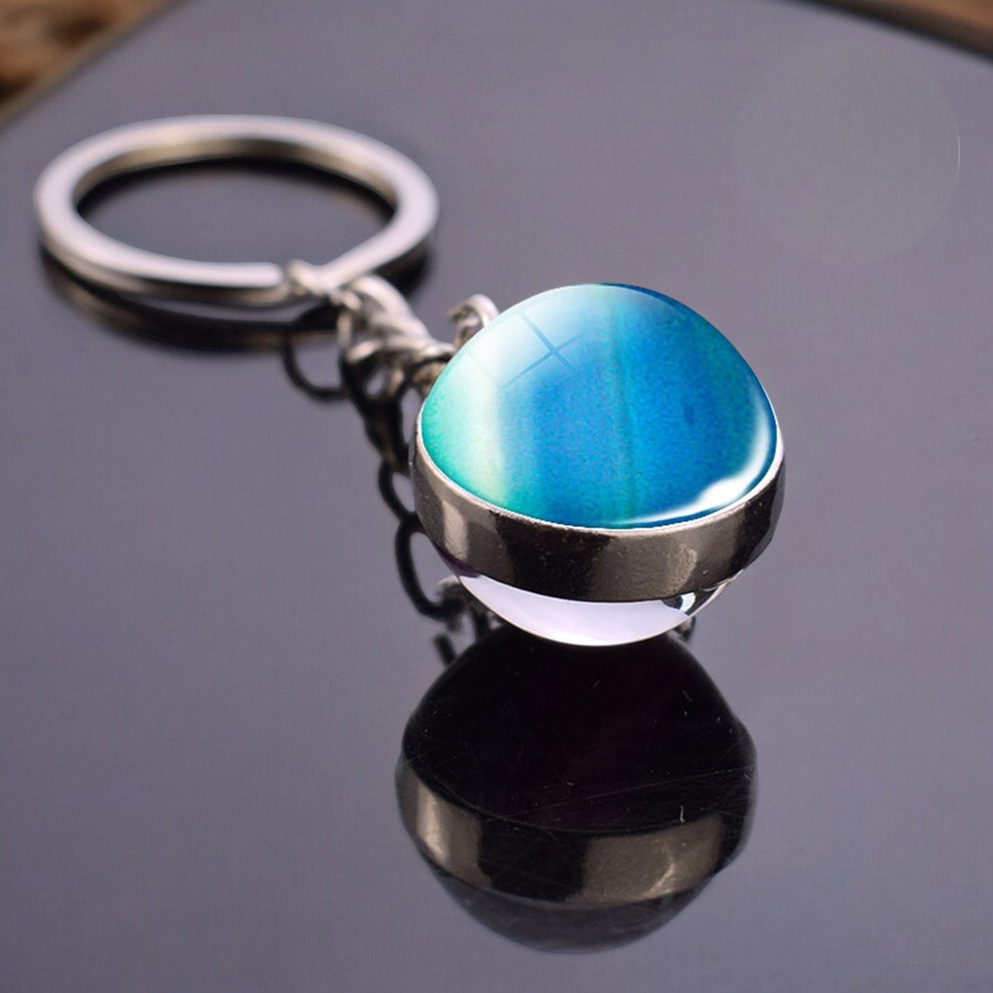 Solar System Galaxy Nebula Star Keyring - Universe Cosmos Jewelry - Double Side Glass Ball Key Chain - Perfect Astronomy Lovers Gift 4