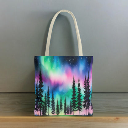 Aurora Borealis Tote Bag (AOP) - Northern Lights Bag