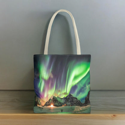 Aurora Borealis Tote Bag (AOP) - Northern Lights Bag