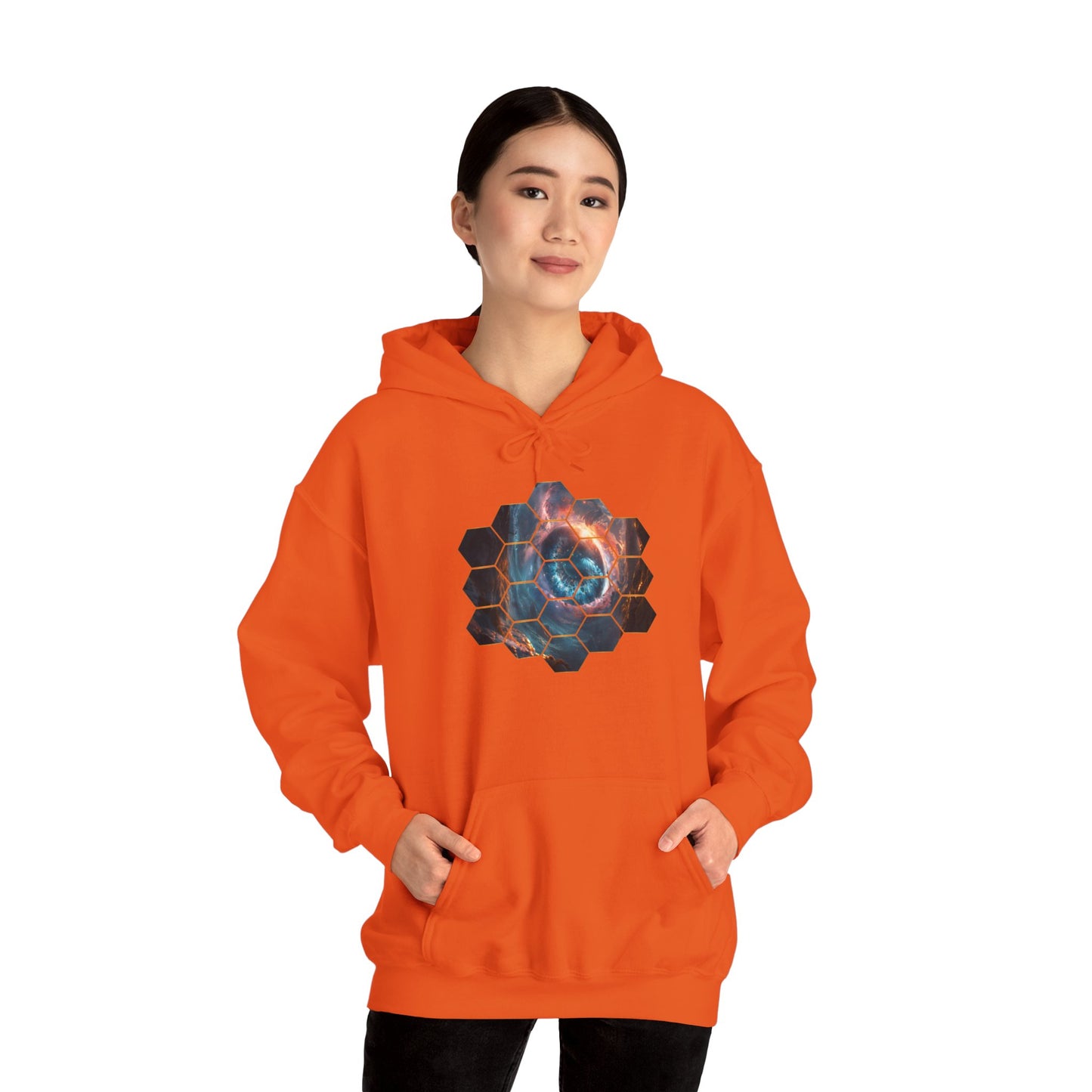 JWST Unisex Heavy Blend™ Hooded Sweatshirt - Space Horsehead Nebula Galaxy Universe - Autumn Fall T-shirt - Astronomy Gift