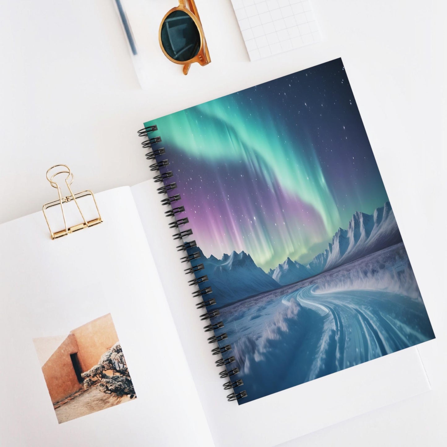 Unique Aurora Borealis Spiral Notebook Ruled Line - Personalized Northern Light View - Stationary Accessories - Perfect Aurora Lovers Gift 32