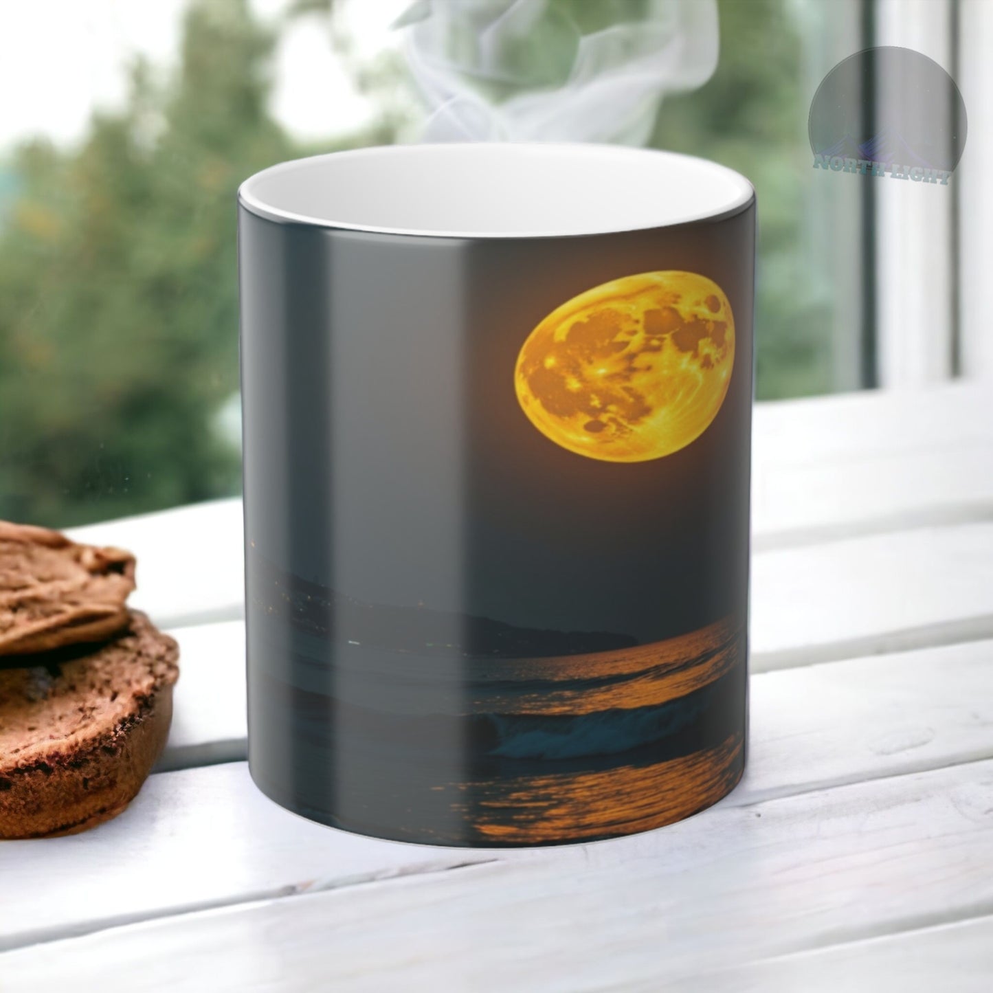 Color Morphing Moon Mug, Heat-Activated Drinkware for Nature Lovers, Cozy Moments, Gift for Her, Home Decor, Birthday, Relaxation, Beach Vibes
