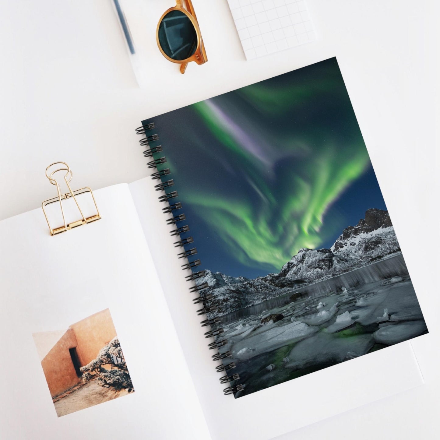 Unique Aurora Borealis Spiral Notebook Ruled Line - Personalized Northern Light View - Stationary Accessories - Perfect Aurora Lovers Gift 19