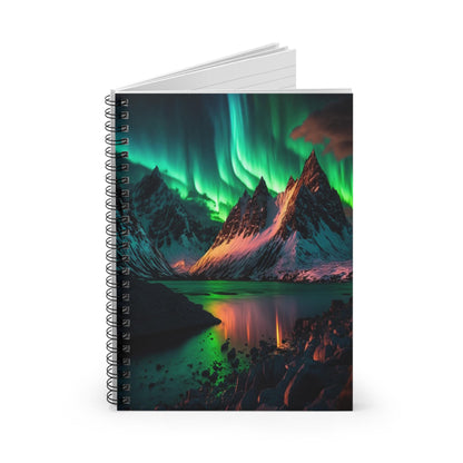 Unique Aurora Borealis Spiral Notebook Ruled Line - Personalized Northern Light View - Stationary Accessories - Perfect Aurora Lovers Gift 40