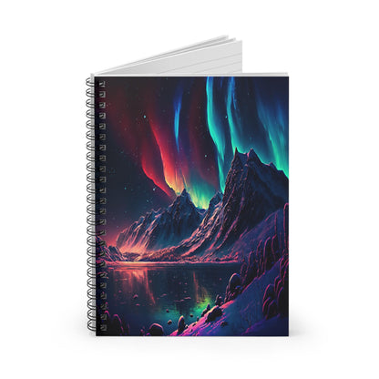 Unique Aurora Borealis Spiral Notebook Ruled Line - Personalized Northern Light View - Stationary Accessories - Perfect Aurora Lovers Gift 39