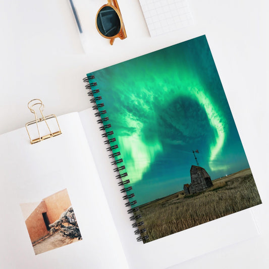 Unique Aurora Borealis Spiral Notebook Ruled Line - Personalized Northern Light View - Stationary Accessories - Perfect Aurora Lovers Gift 20