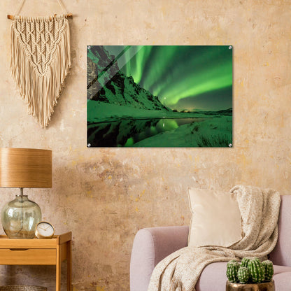 Unique Aurora Borealis Acrylic Prints - Multi Size Personalized Northern Light View - Modern Wall Art - Perfect Aurora Lovers Gift 1