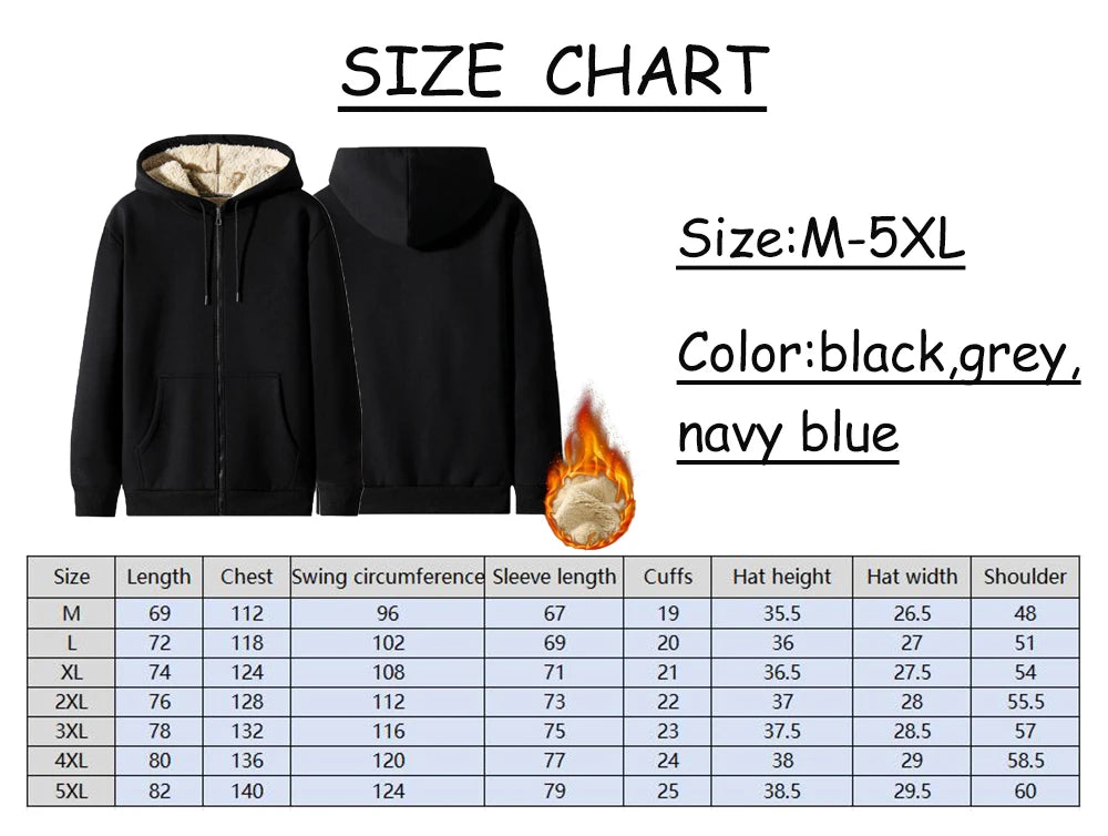 Trendy Sweatshirt Coat Front Pockets Warm Zipper Lamb Wool Jacket  Men and Woman Winter Pure Color Plush Lined Cardigan Hoodie