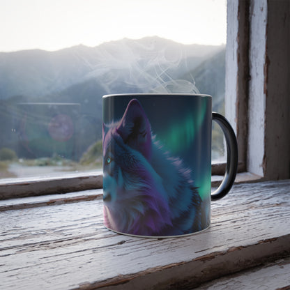 Enchanting Aurora Borealis Heat Sensitive Mug - Northern Lights Magic Color Morphing Mug 11oz - Heat Reactive Night Sky Coffee Cup - Perfect Gift for Nature Lovers 6