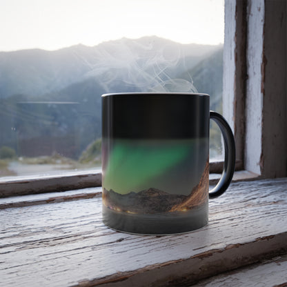 Enchanting Aurora Borealis Heat Sensitive Mug - Northern Lights Magic Color Morphing Mug 11oz - Heat Reactive Night Sky Coffee Cup - Perfect Gift for Nature Lovers 7