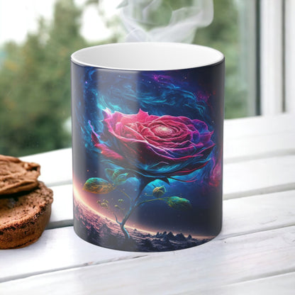 Enchanting Flower Magic Morphing Mug 11oz - Lovely Heat Sensitive Coffee Tea Cup with Flower, Rose, Tree, Heart Designs - Special Gifts for Flower Lovers 6