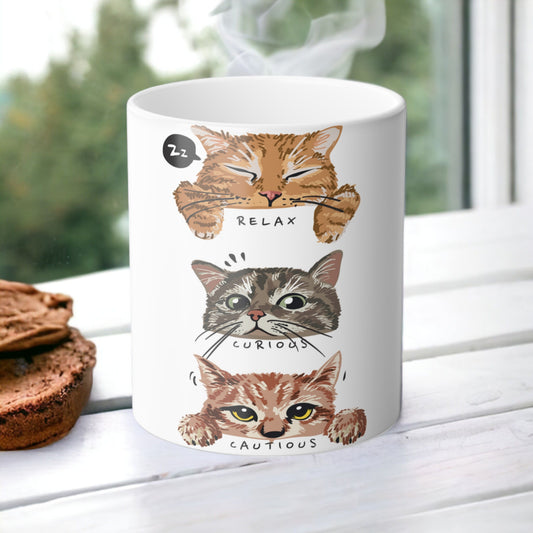 Enchanting Cat Kitten Heat Sensitive Mug - Lovely Pet Magic Morphing Mug 11oz - Coffee Tea Cup - Perfect Gift for Pet Lovers 2