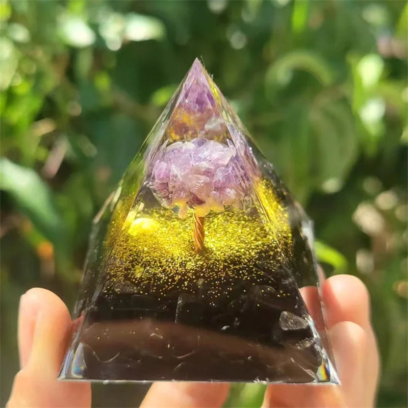 Enigmatic Crystals Pyramid Natural Stone Masterpiece Home Office Decoration Ornaments Crafts Decor Gifts