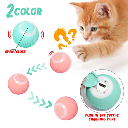Smart Pet Interactive Cat Toy - Automatic Rolling Kitten Training Ball - Self-Propelled Electric Play - Indoor Fun - Interactive Pet Supplies for Active Cats
