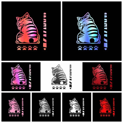 2024 NEW Car Rear Windshield Reflective Wiper Sticker Wagging Tail Cat Sticker Car Decoration Sticker Styling Accessories